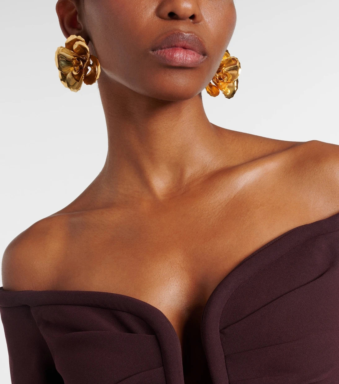 Jennifer Behr - Gladiolus 18kt gold-plated earrings