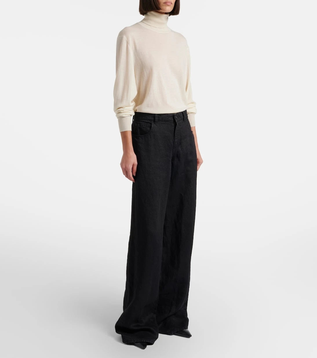The Row - Eglitta linen wide-leg jeans