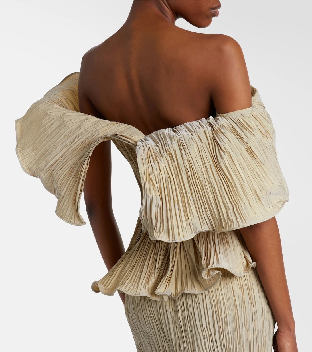 Marmar Halim - One-shoulder pleated taffeta gown