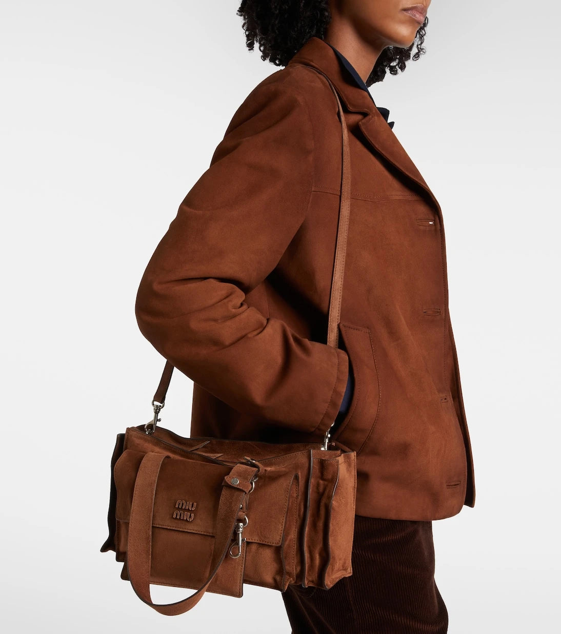 Miu Miu - Utilitaire suede shoulder bag