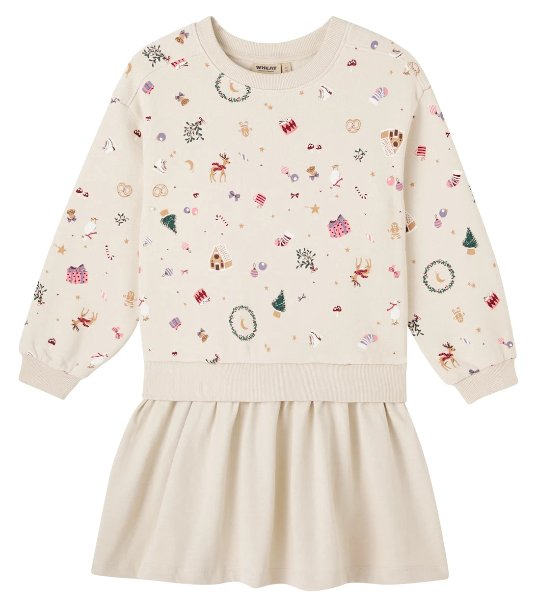Wheat - Maggie layered printed cotton jersey dress