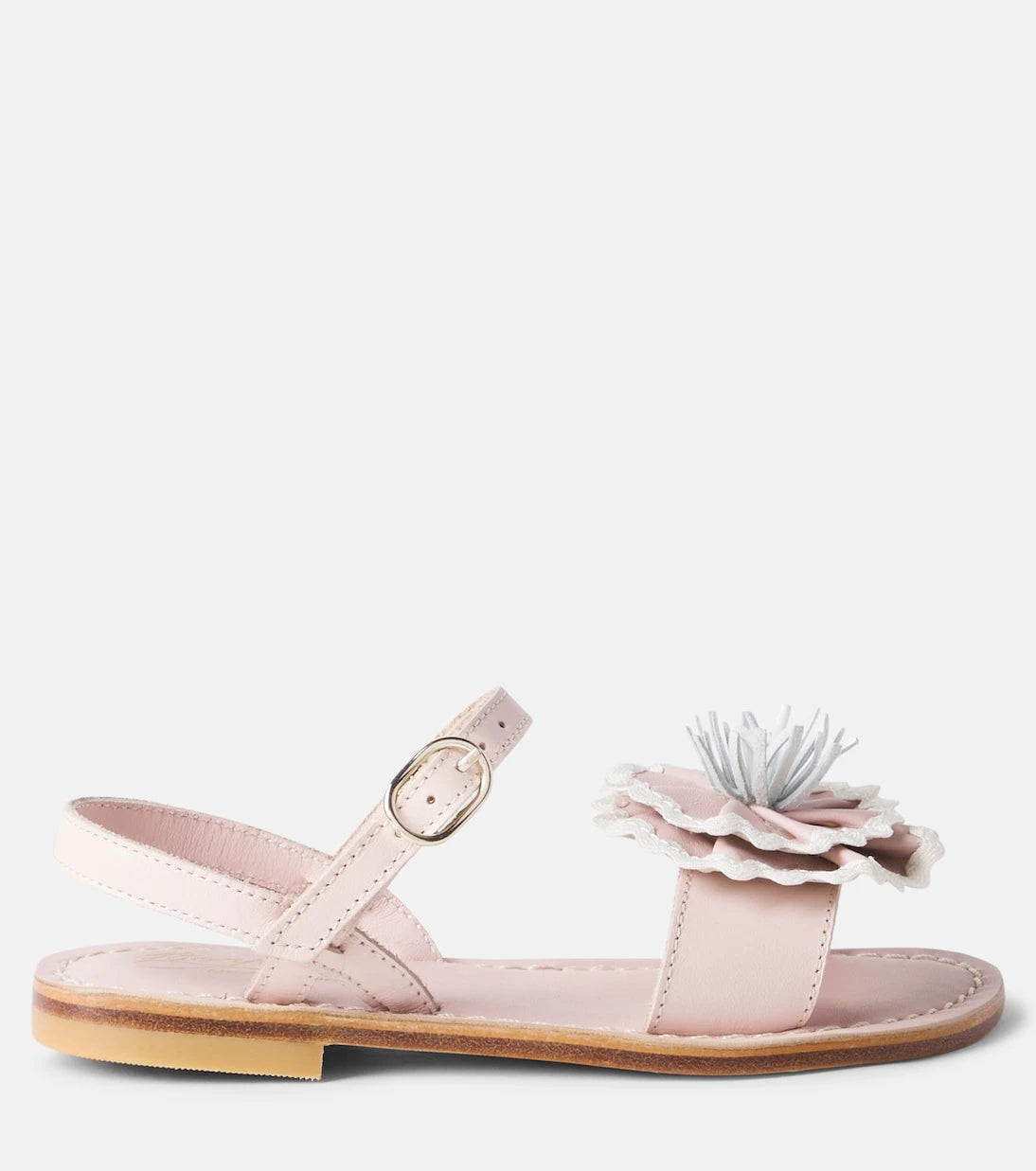 Bonpoint - Lola floral-appliqué leather sandals
