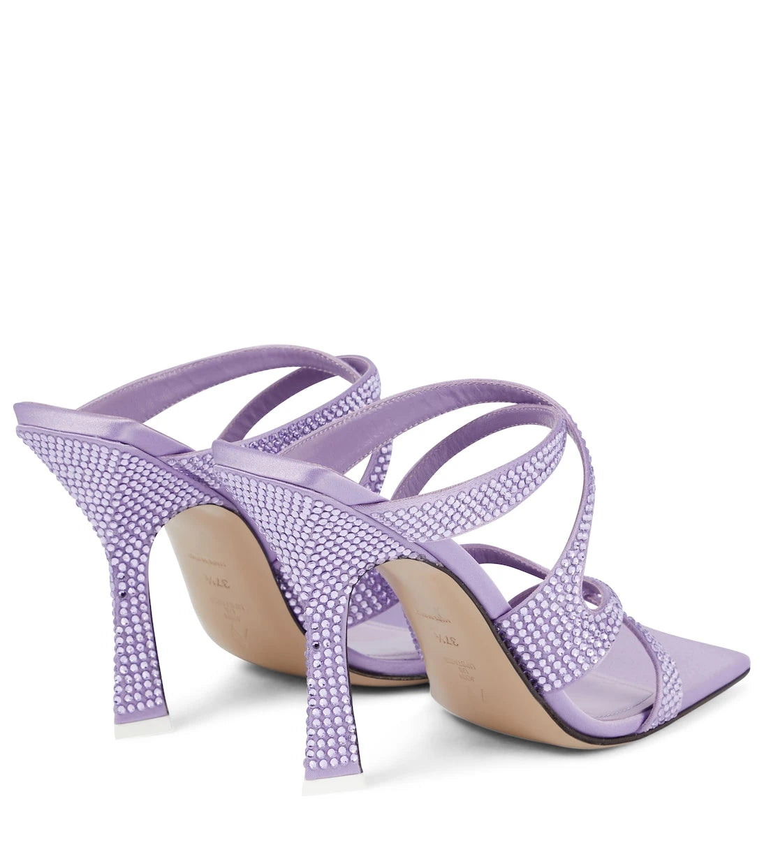 The Attico - Flora embellished satin pumps