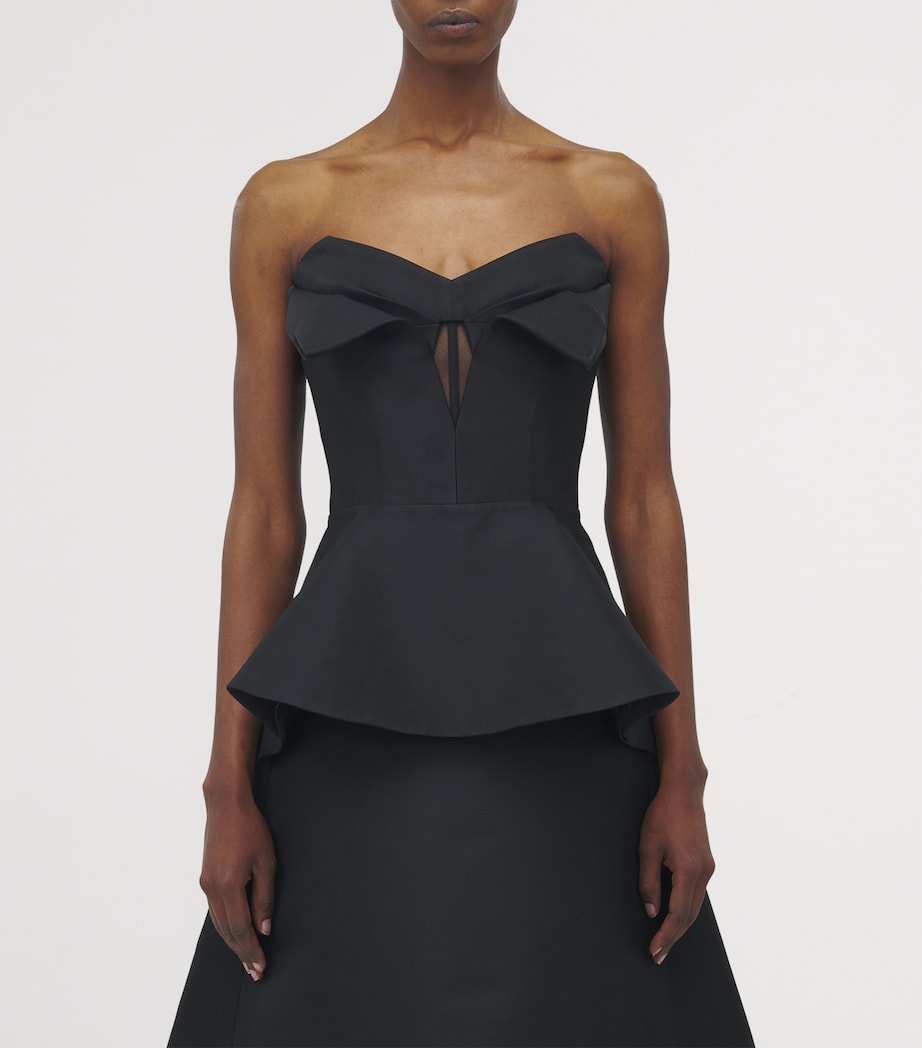 Black Strapless Corset Top