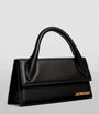 Jacquemus Black Leather Le Chiquito Long Top-Handle Bag