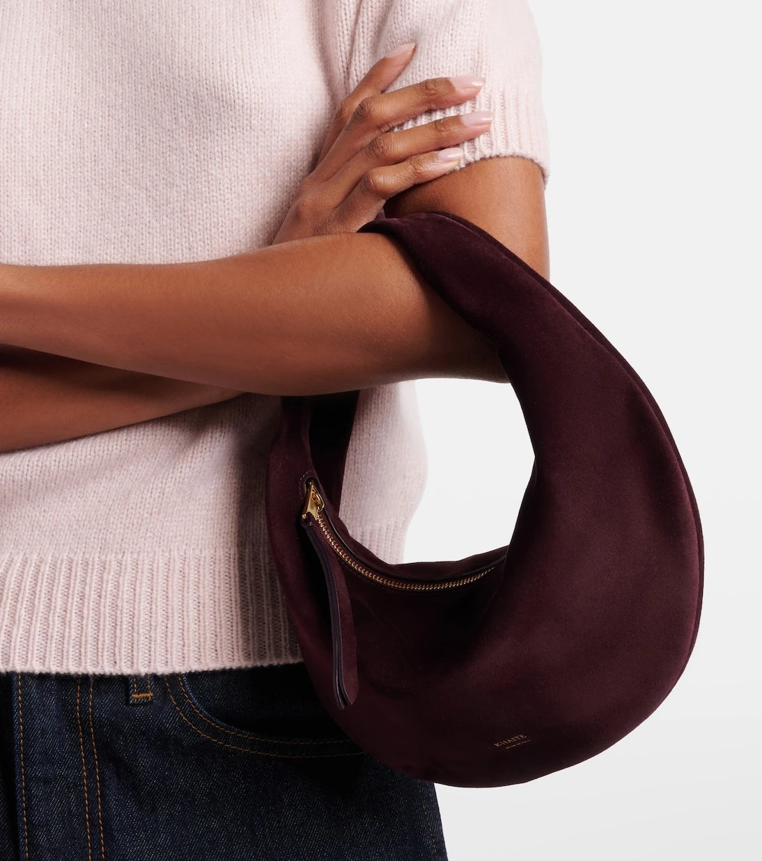 Khaite - Olivia Mini suede top-handle bag
