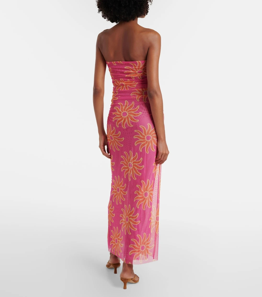 Cala de la Cruz - Daphne printed mesh midi dress