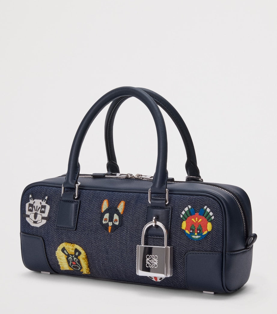 LOEWE x Louis Wain Denim Amazona 23 Top Handle Bag