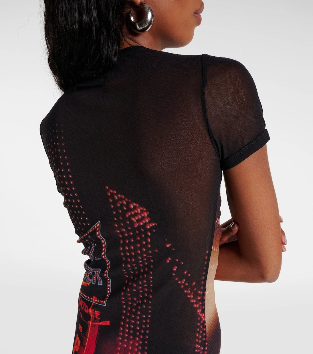 Jean Paul Gaultier - Pigalle printed mesh minidress