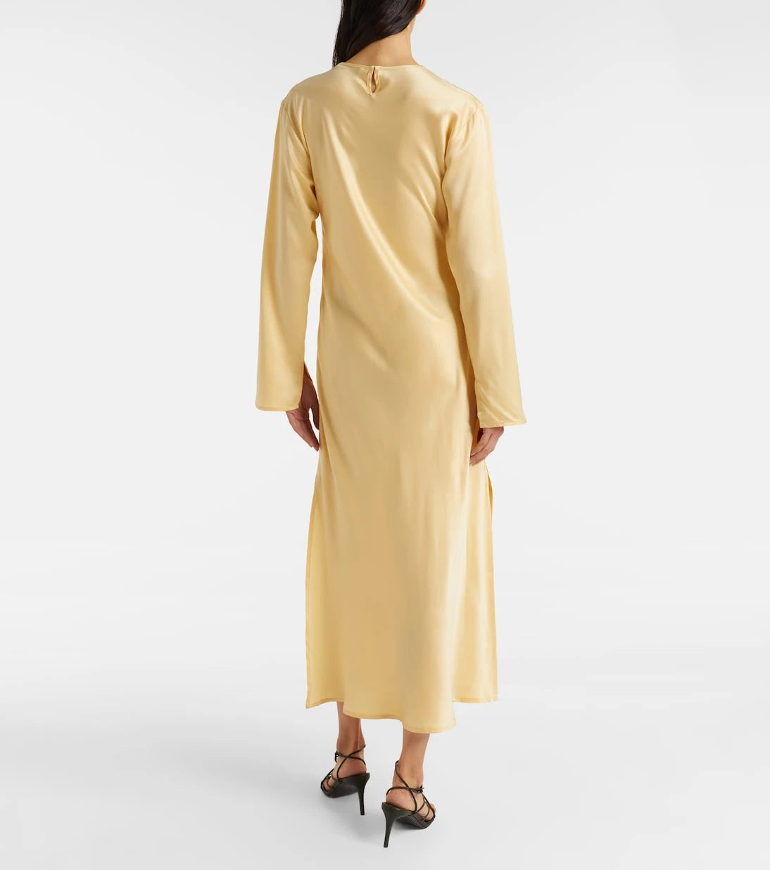 Asceno - Salina silk charmeuse midi dress