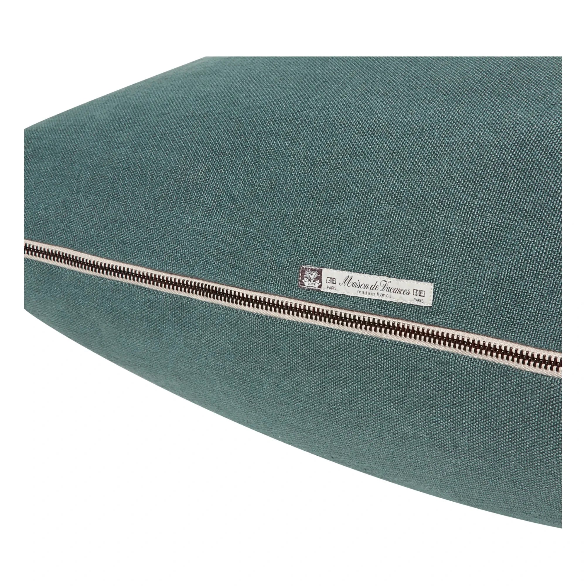 Maison de Vacances - Vice Versa Black Line Stonewashed Linen Cushion | Ink