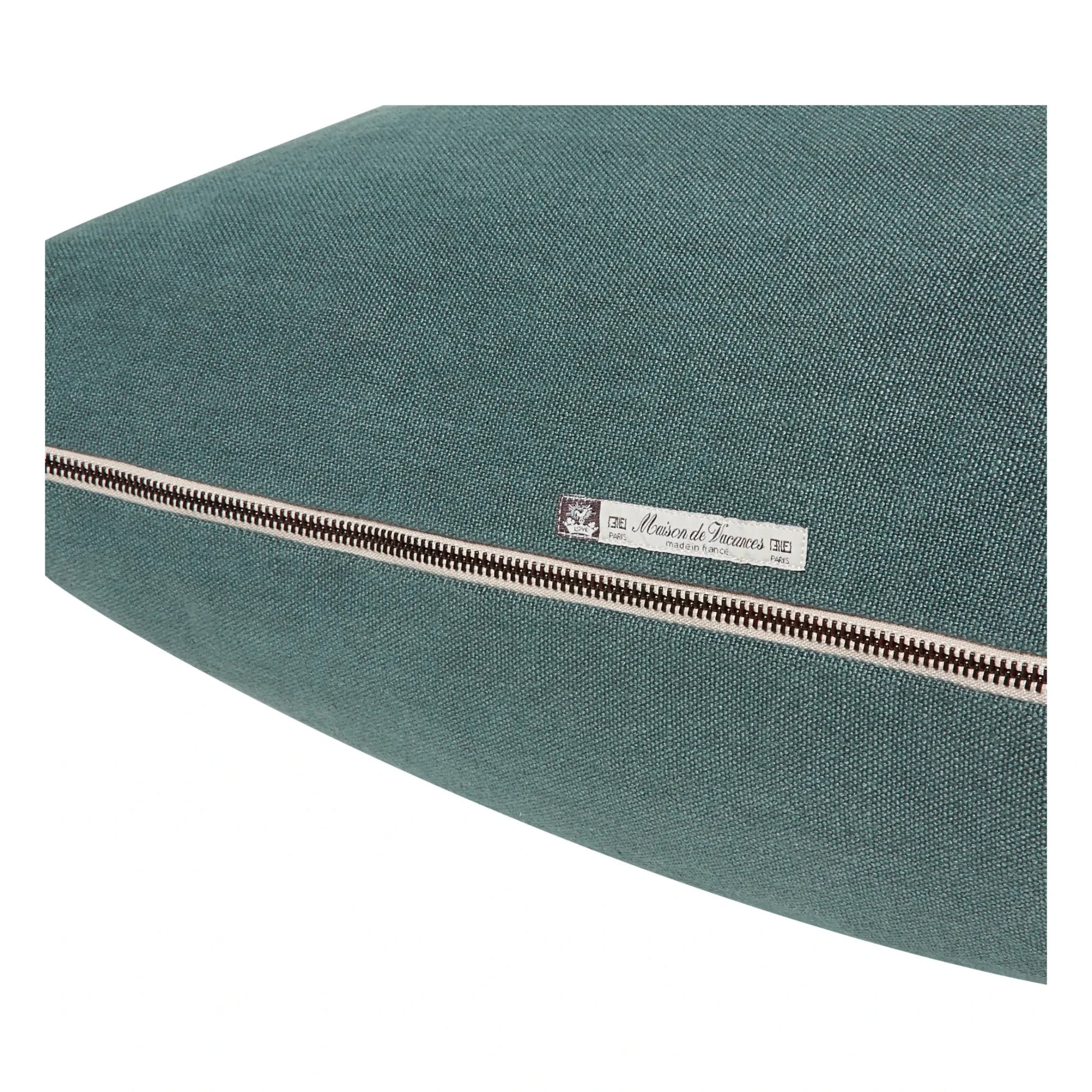 Maison de Vacances - Vice Versa Black Line Stonewashed Linen Cushion | Ink
