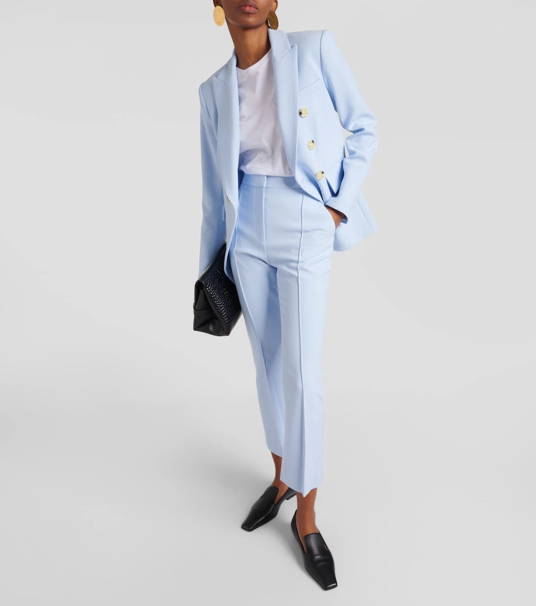 Veronica Beard - Tani cropped high-rise flared pants