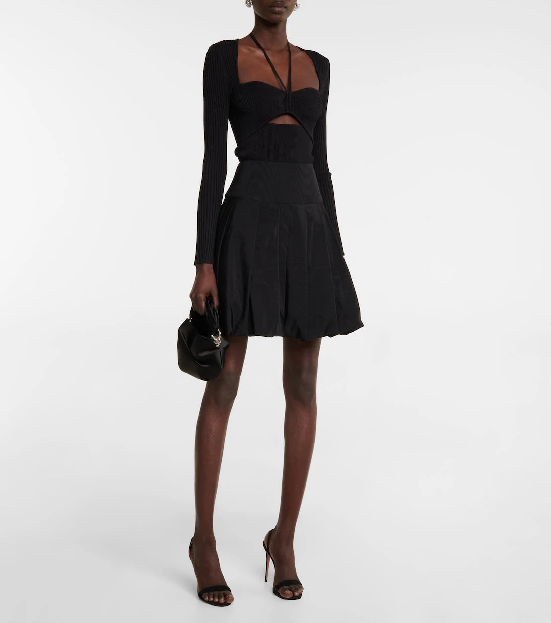 Oscar de la Renta - Pleated cotton-blend skirt