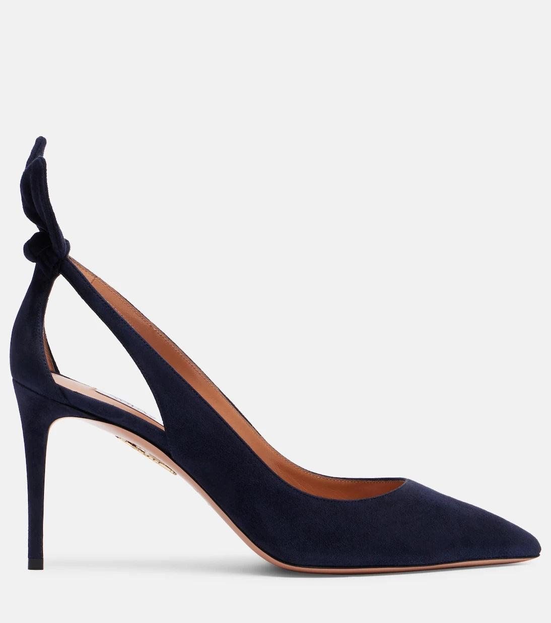 Aquazzura - Bow Tie 85 suede pumps