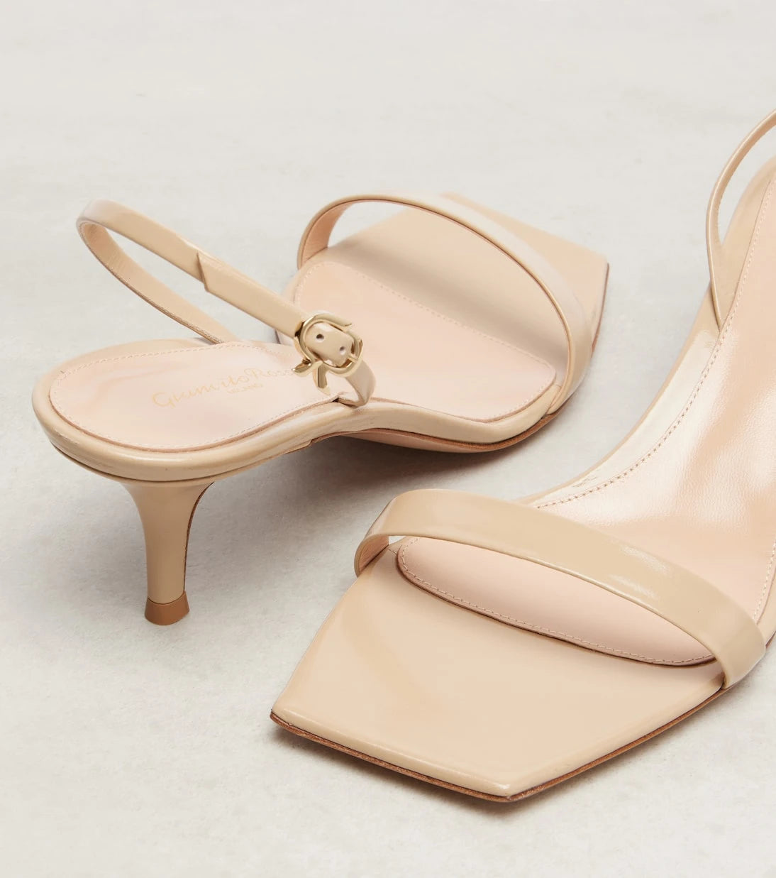 Gianvito Rossi - Ribbon patent leather sandals