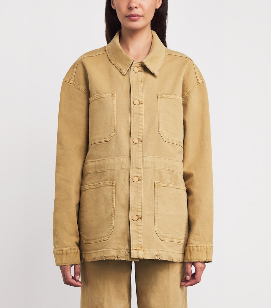 Beige Canvas Workwear Jacket