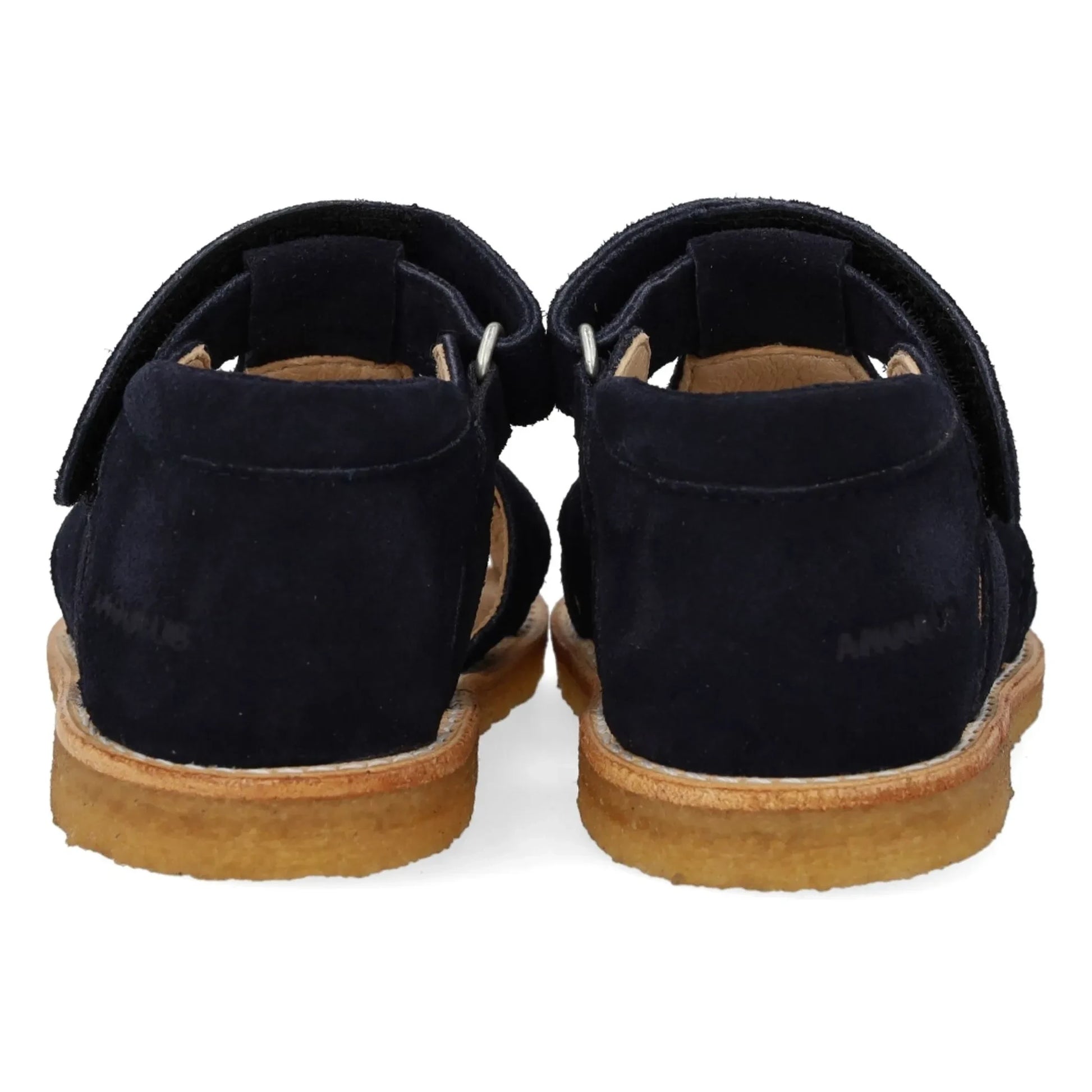 Angulus - Suede Crossover Sandals | Navy blue