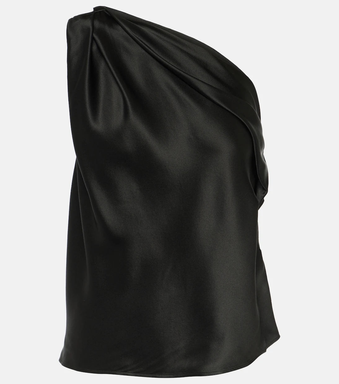 The Sei - Draped one-shoulder silk satin top