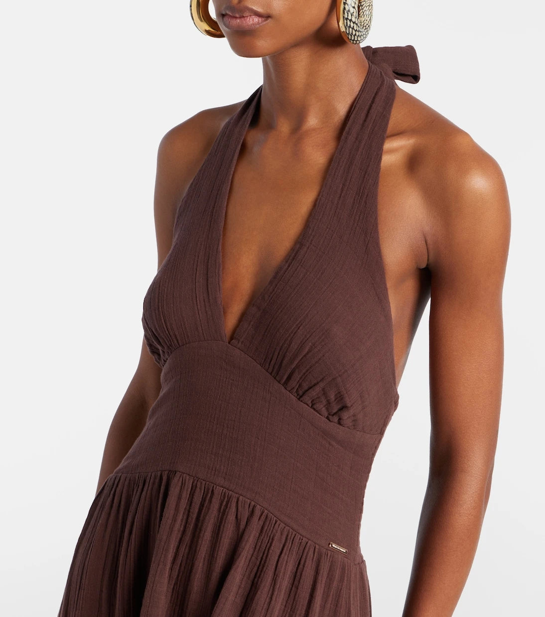 Melissa Odabash - Shay halterneck cotton maxi dress
