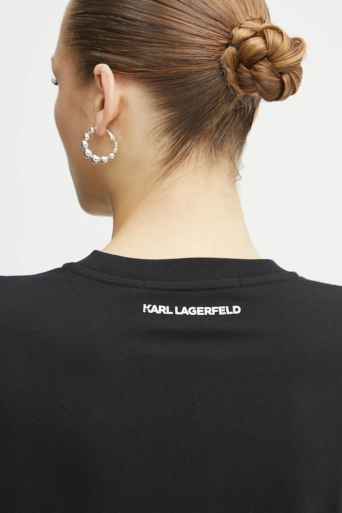 Karl Lagerfeld IKON SKETCH Pamuklu Kadın Tişört