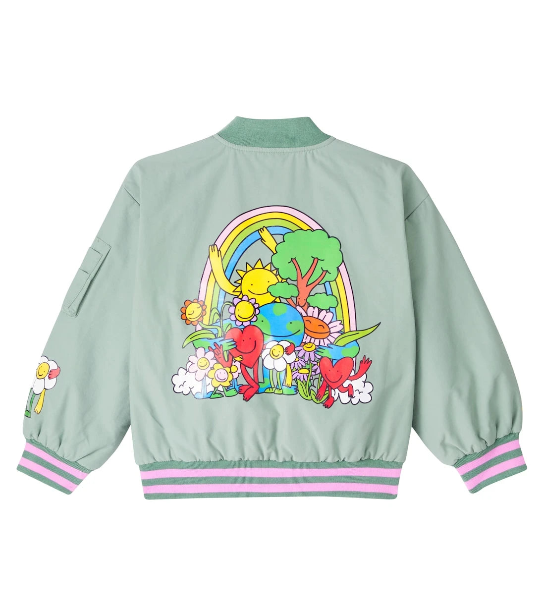 Stella McCartney Kids - Printed cotton-blend bomber jacket