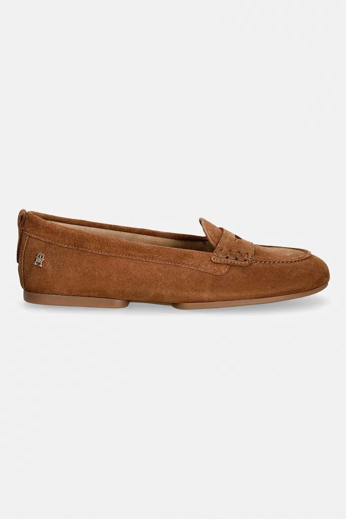 Tommy Hilfiger Kadın Süet Mokasen TH FLEX SUEDE LOAFER BALLERINA