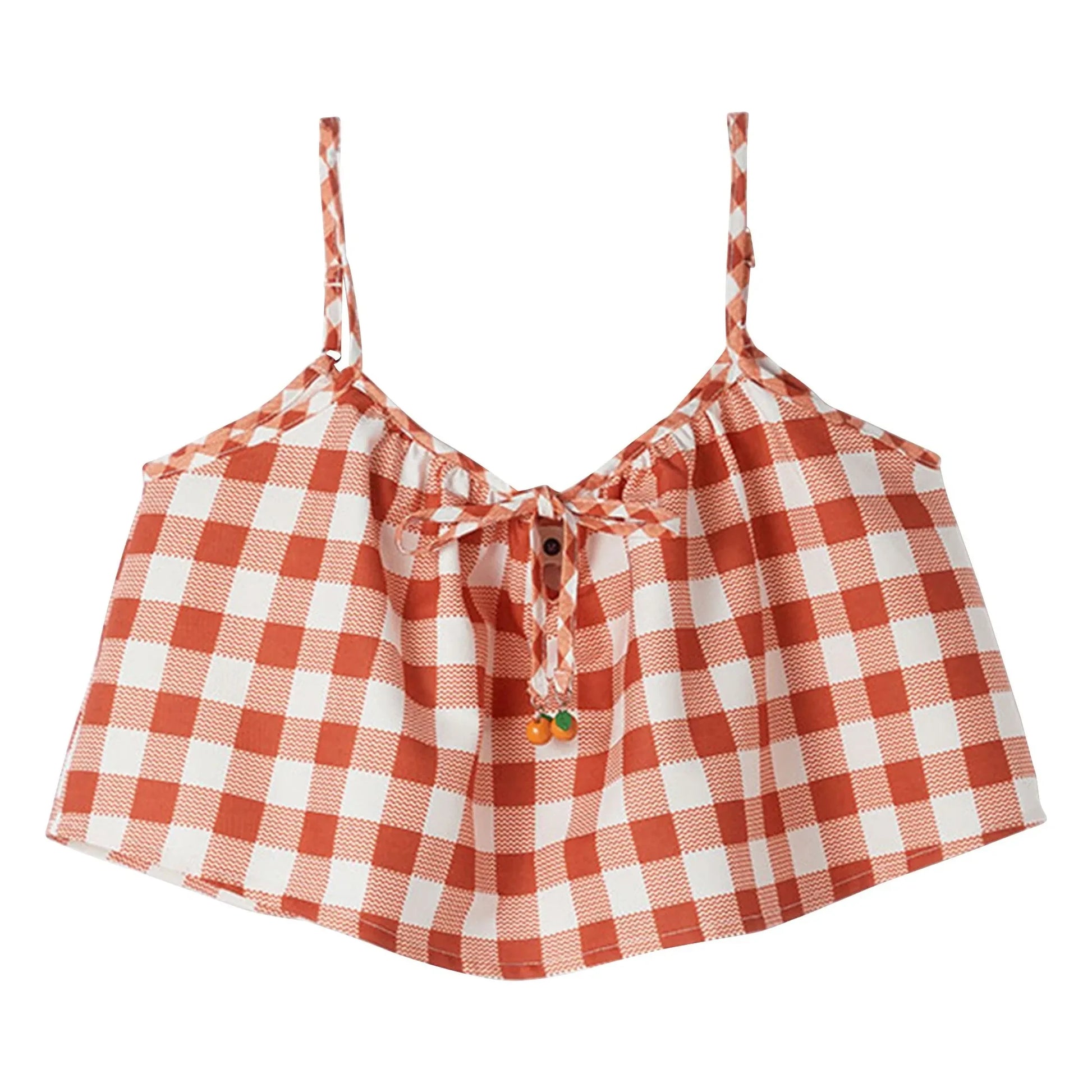 Fabula - Vichy Crop Top | Red