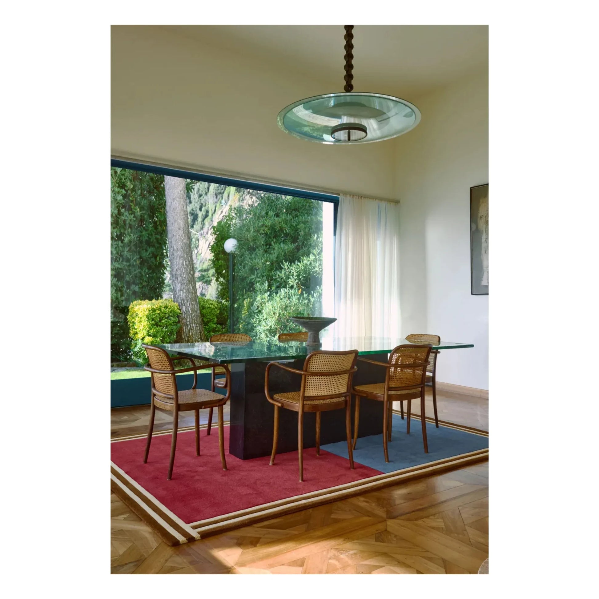 Layered - Doppio Rossa wool rug | Pink
