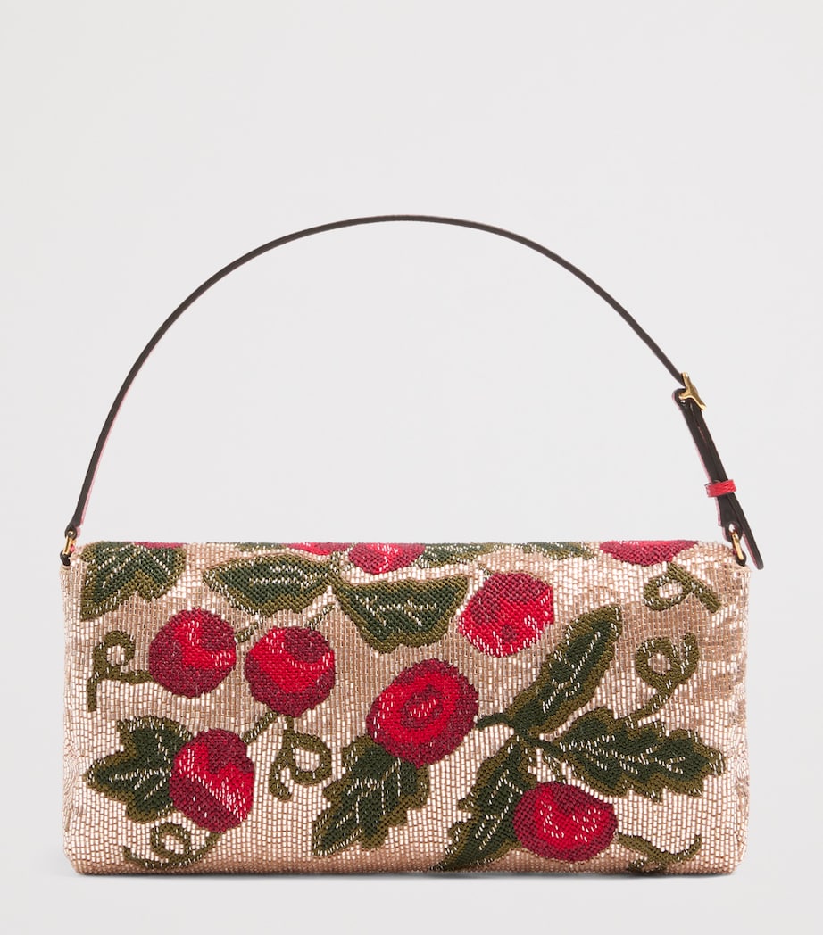 Valentino Garavani Multi Silk Vain Cherry Clutch Bag
