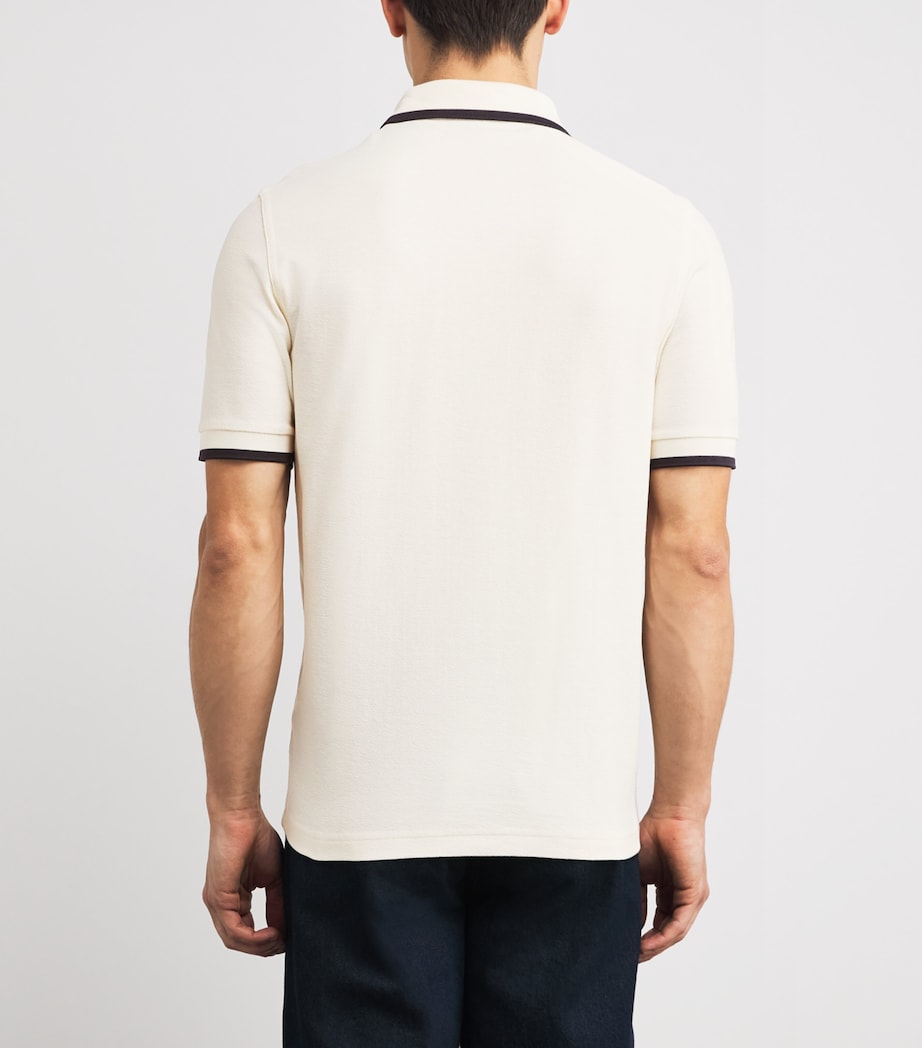 Cotton Crepe Piqué Polo Shirt