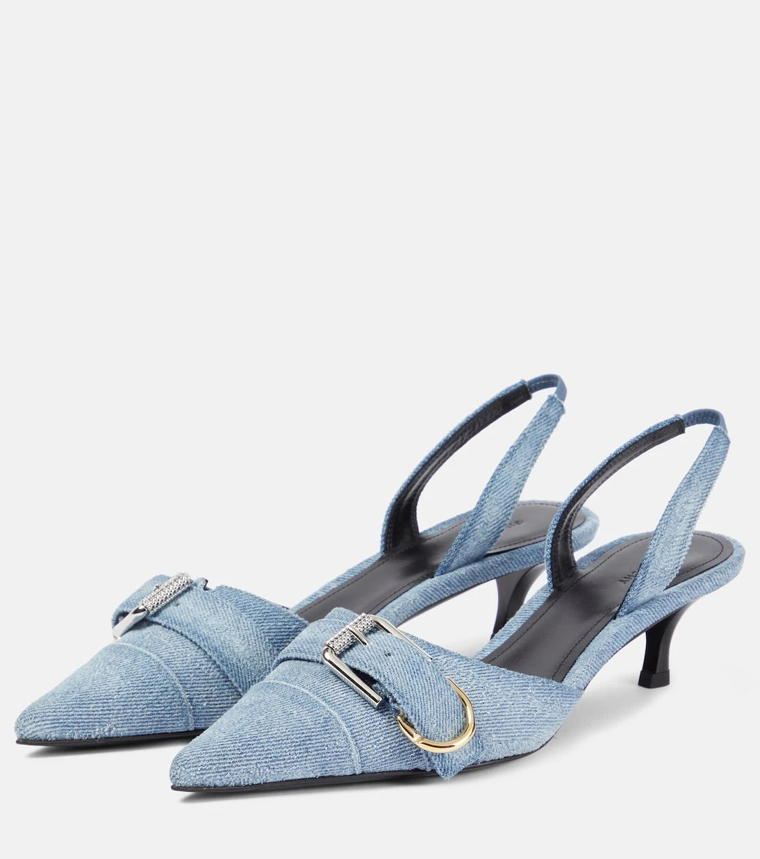 Givenchy - Voyou denim slingback pumps