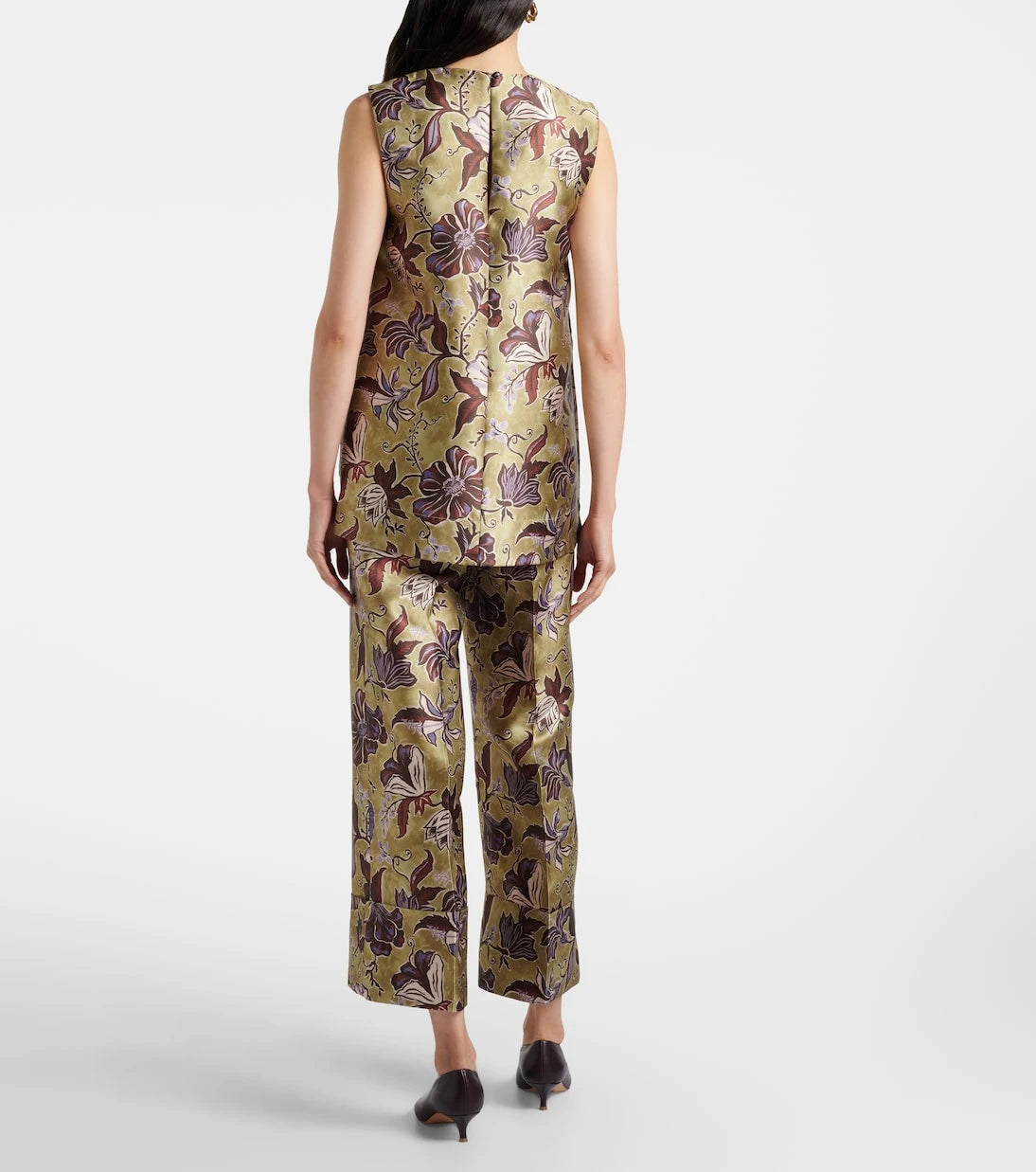 Alémais - Citron floral cropped pants