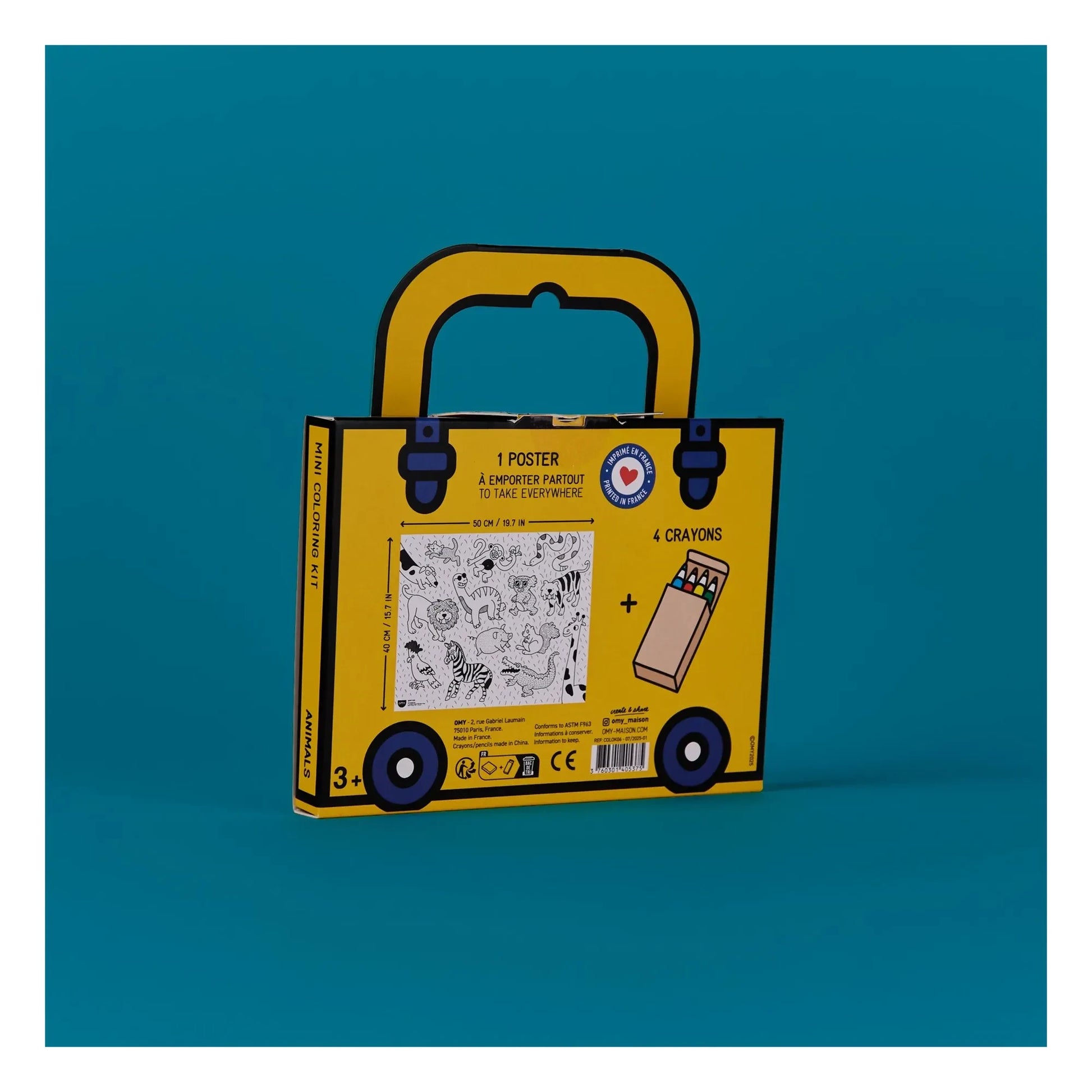Omy - Animals mini coloring set