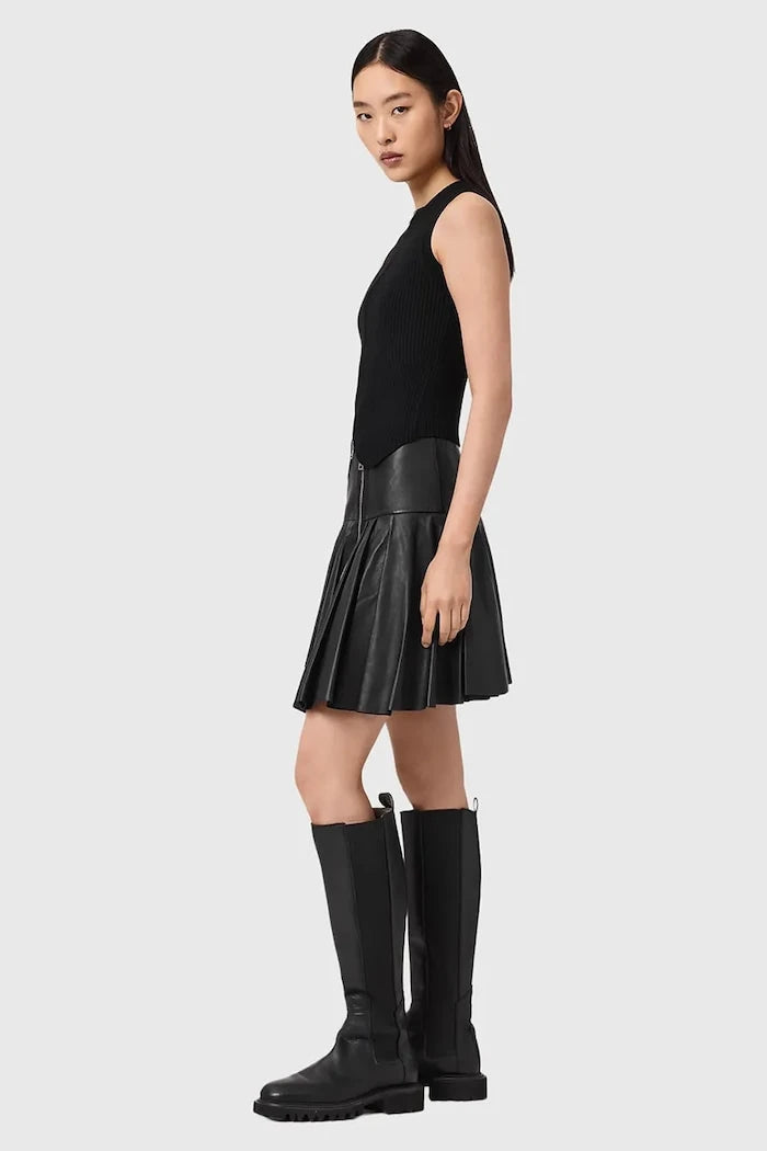 Кожена пола AllSaints IRINA