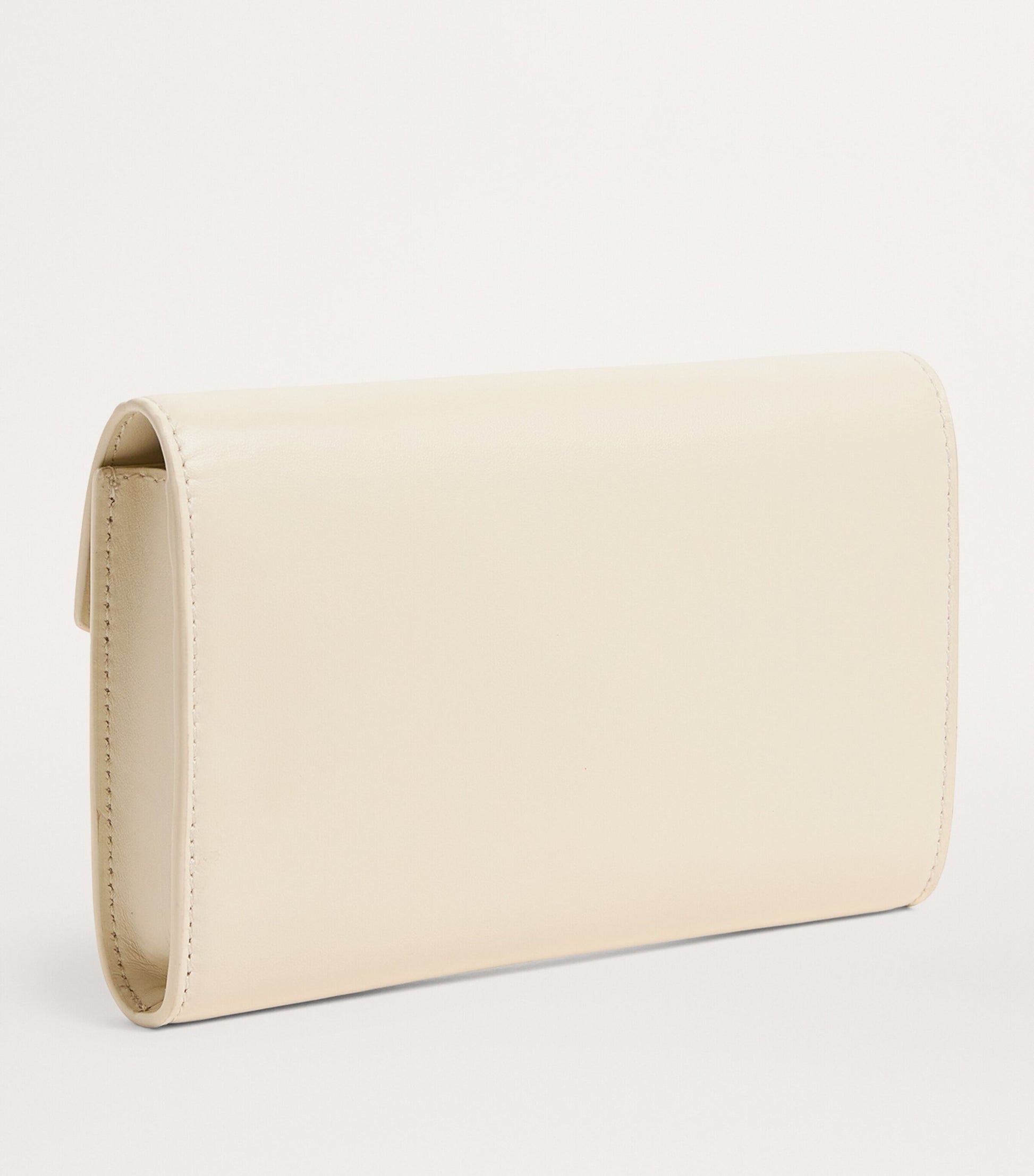 Ivory Leather Chain Wallet
