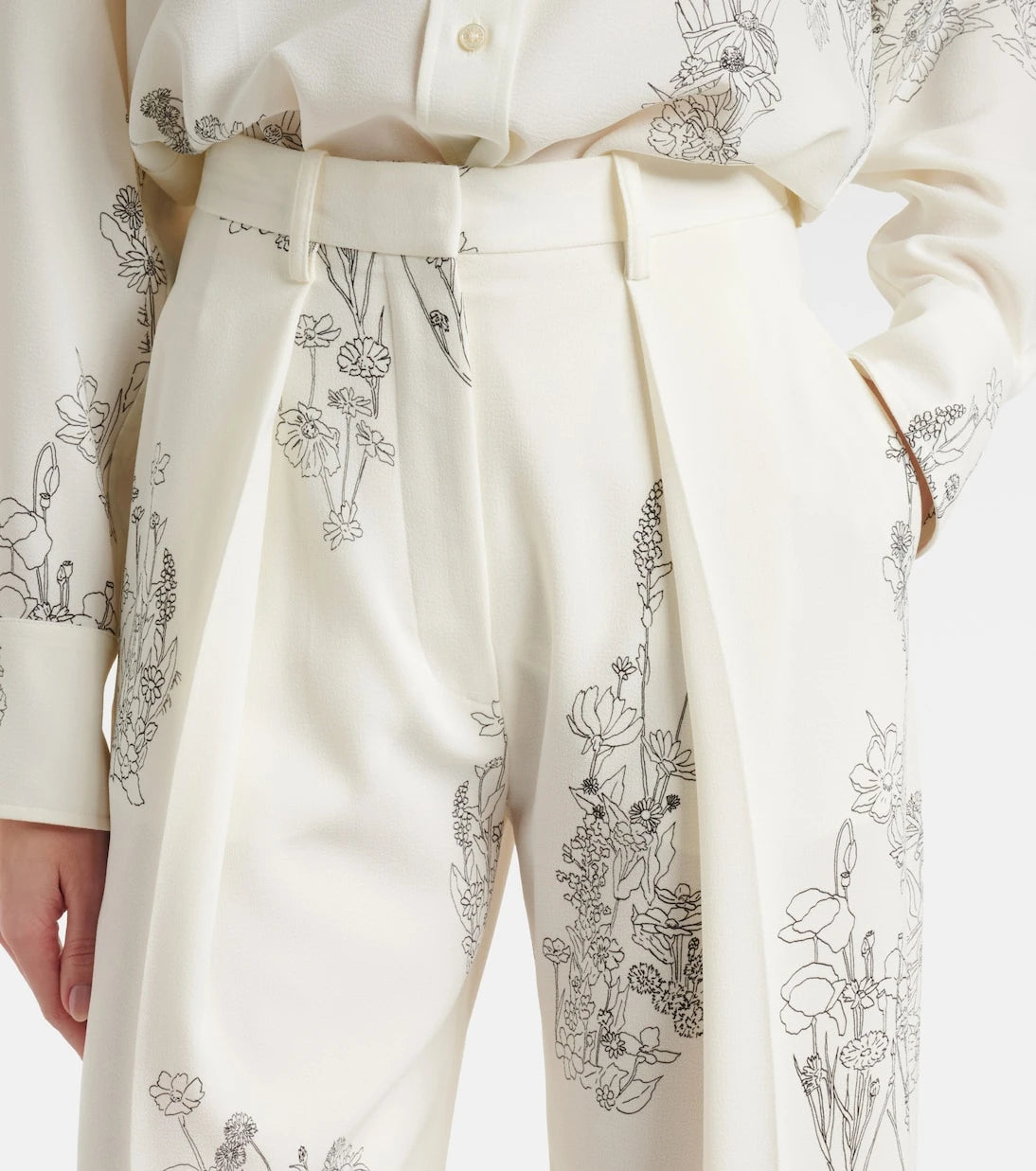 Victoria Beckham - Floral wide-leg pants