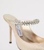 Jimmy Choo Gold Bing 100 Calfskin Heeled Mules