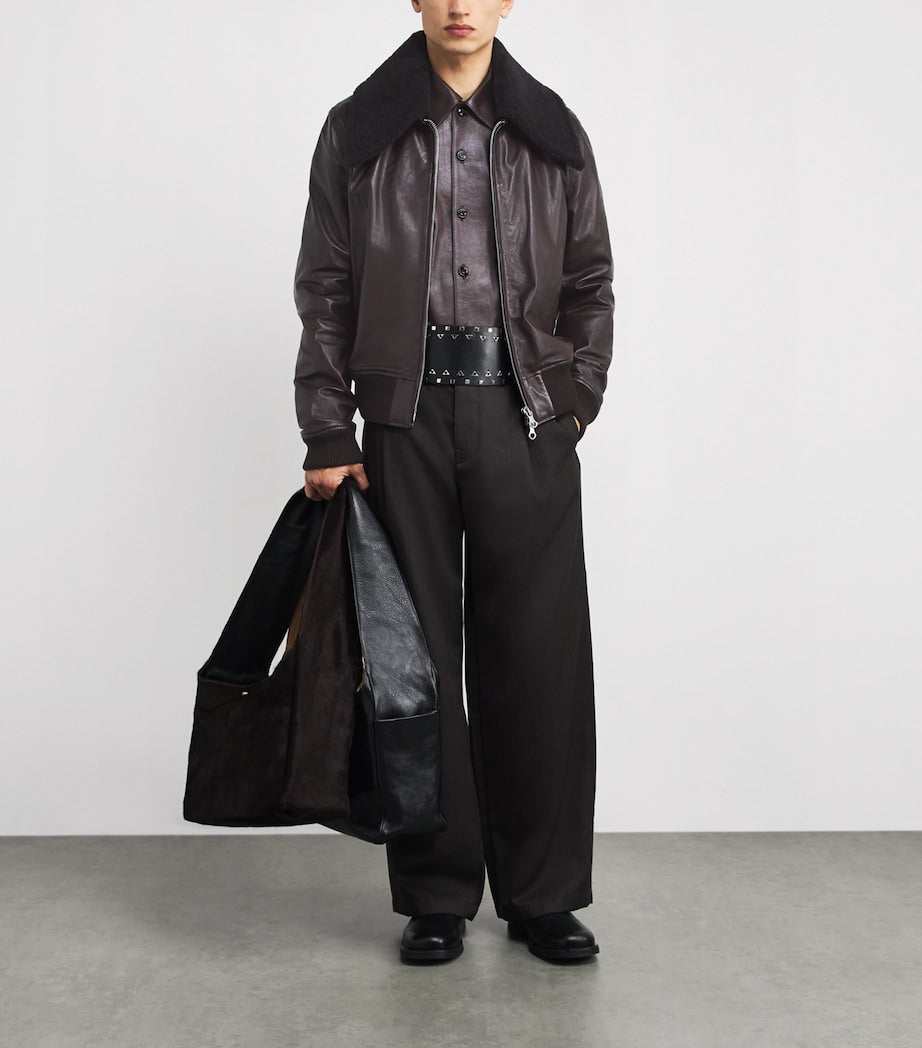 Leather Adaptable Pharos Bomber Jacket