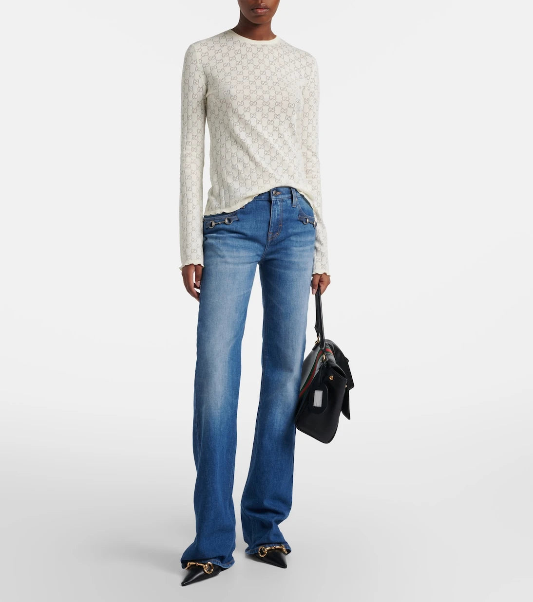 Gucci - GG cotton-blend devoré T-shirt