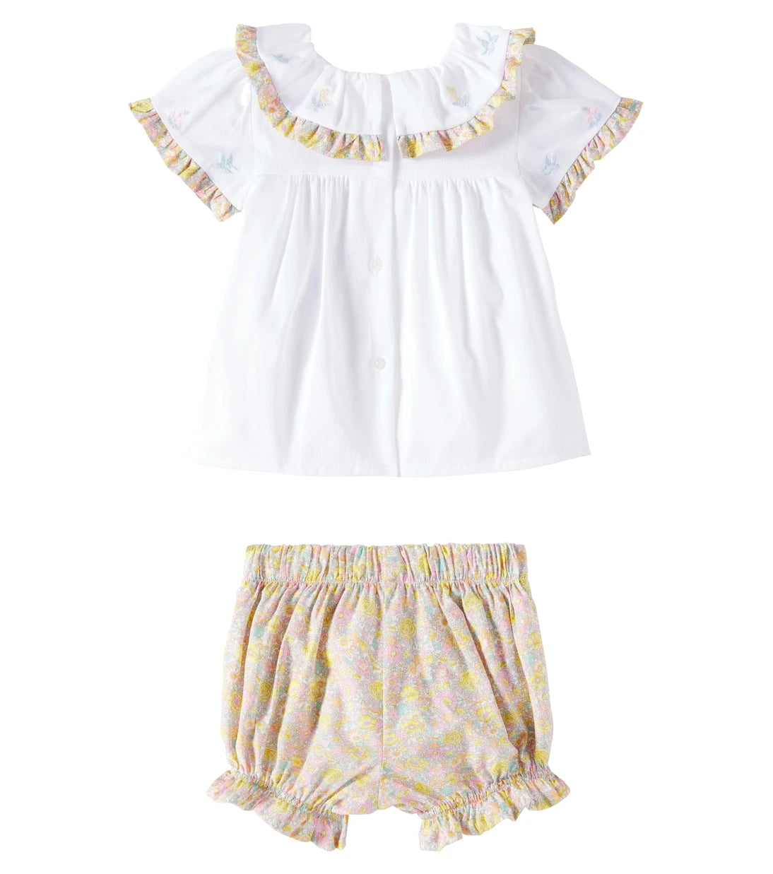 Patachou - Floral cotton top and shorts