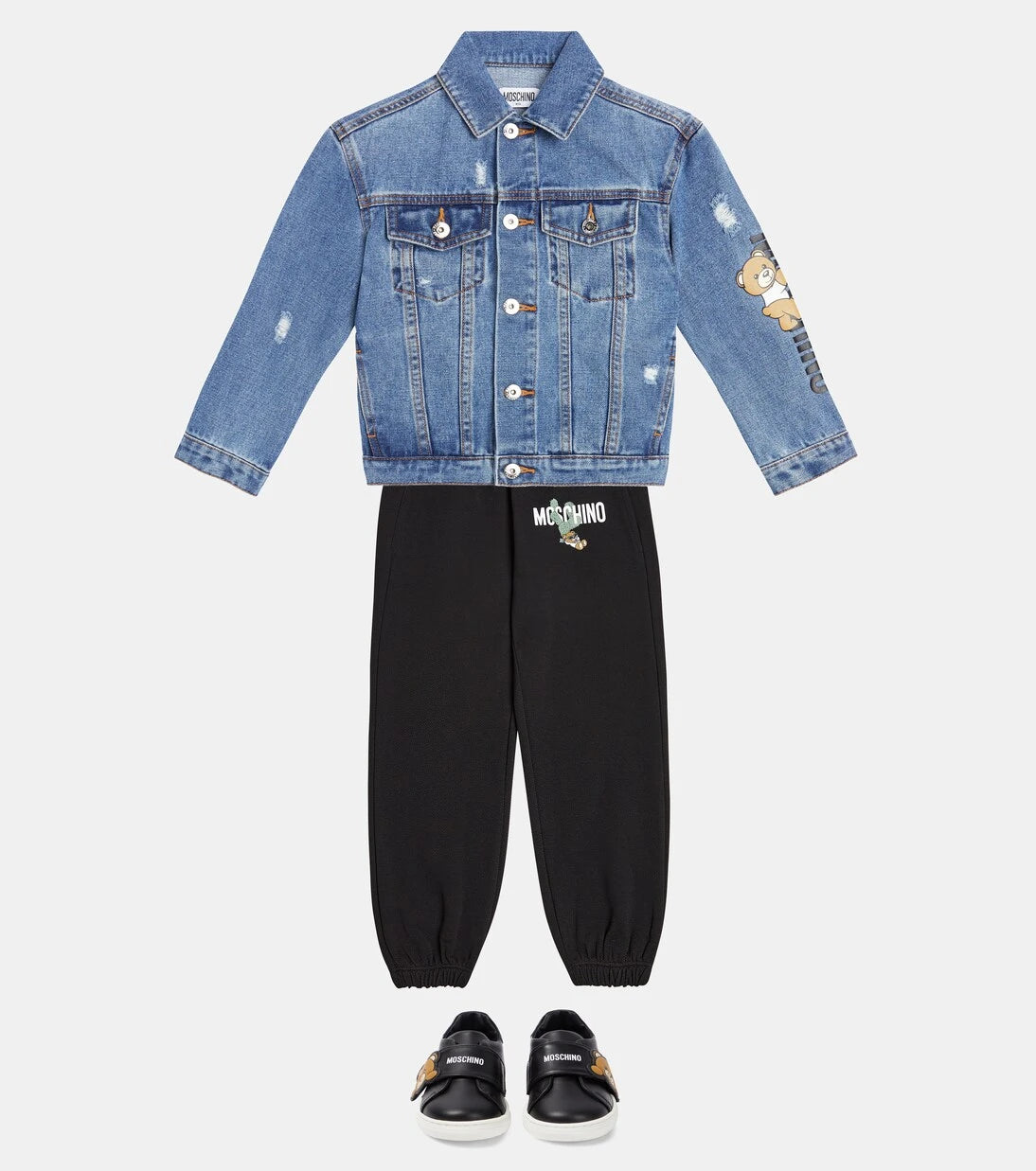 Moschino Kids - Teddy Bear cotton sweatpants