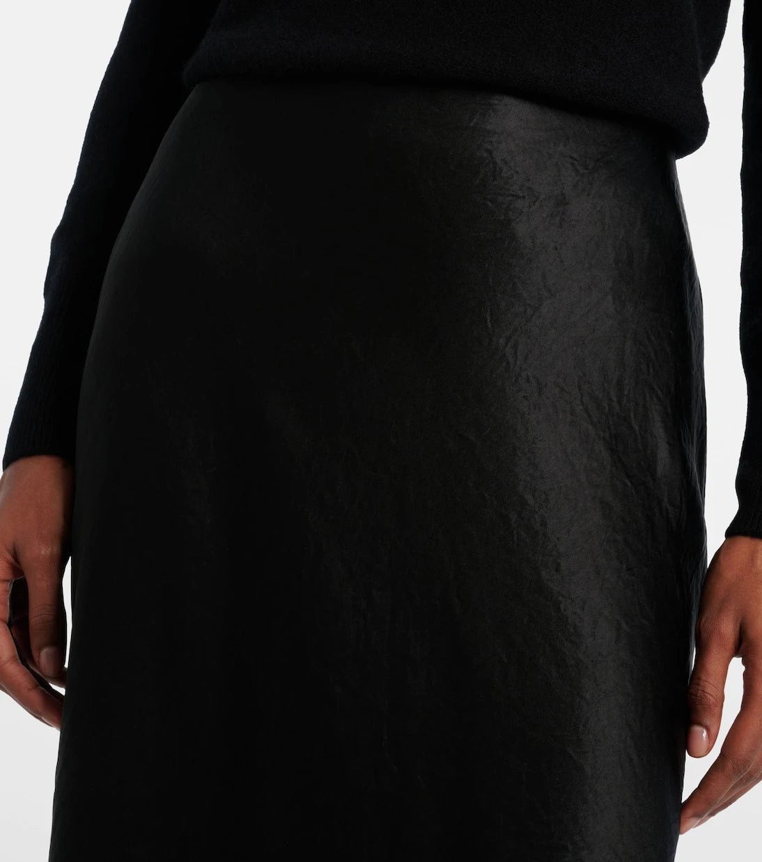 Vince - Satin slip midi skirt