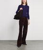 Vince Purple Ribbed Henley Top