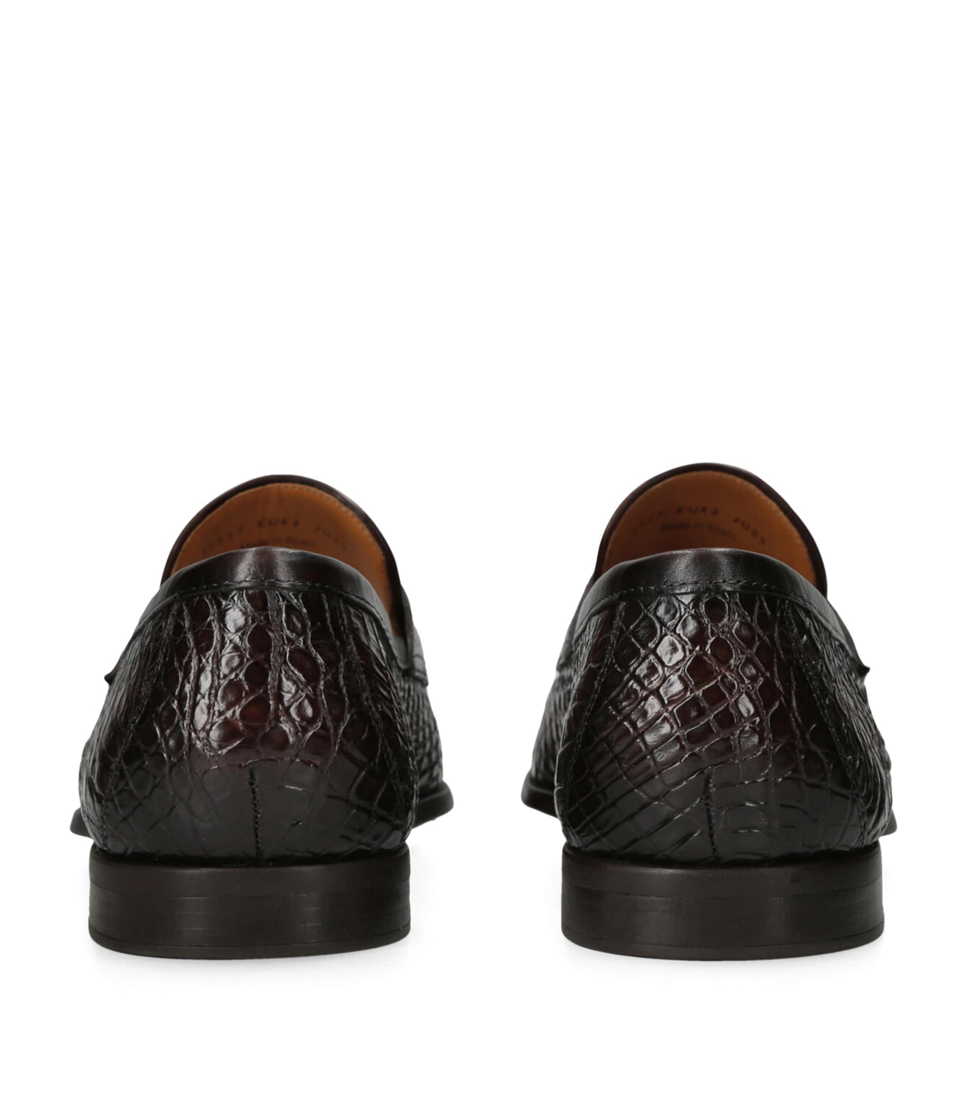 Magnanni Crocodile Leather Penny Loafers