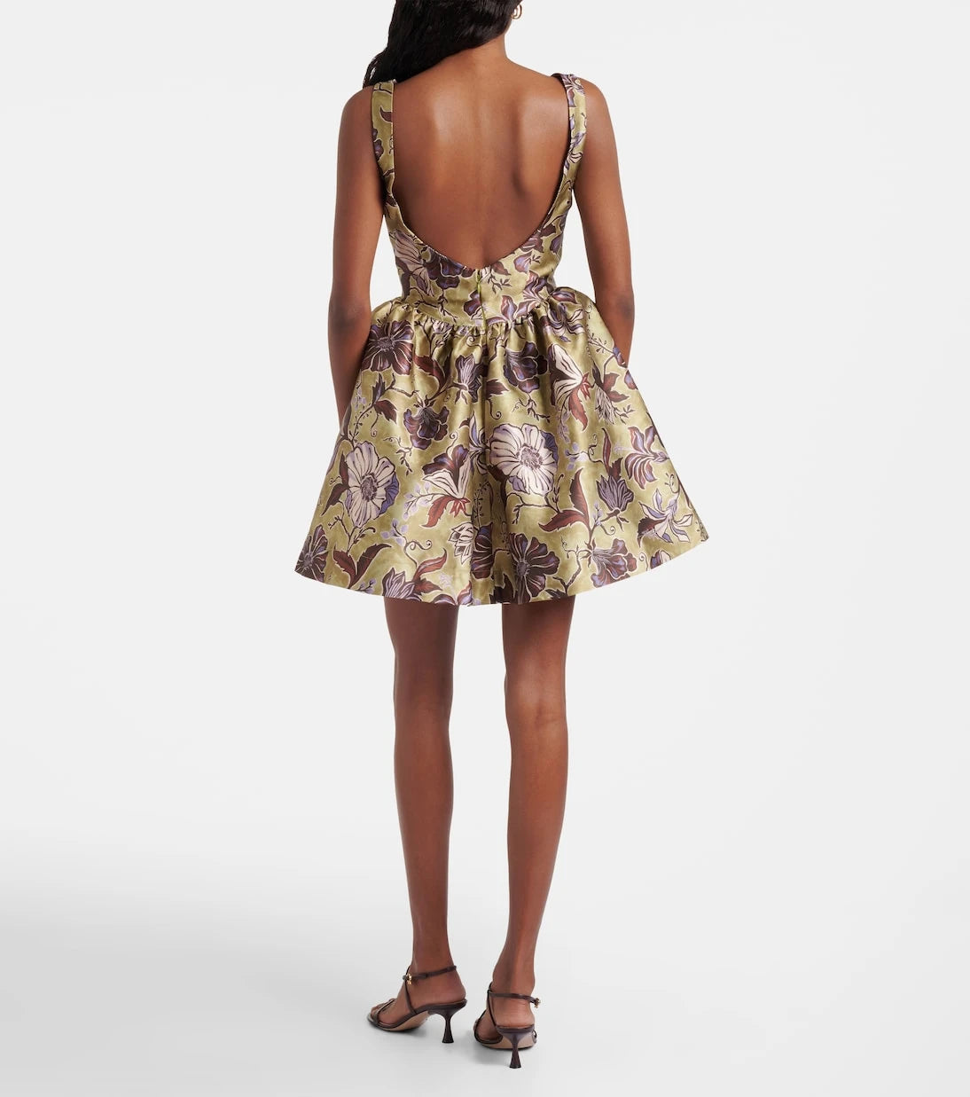 Alémais - Citron Flounce floral minidress