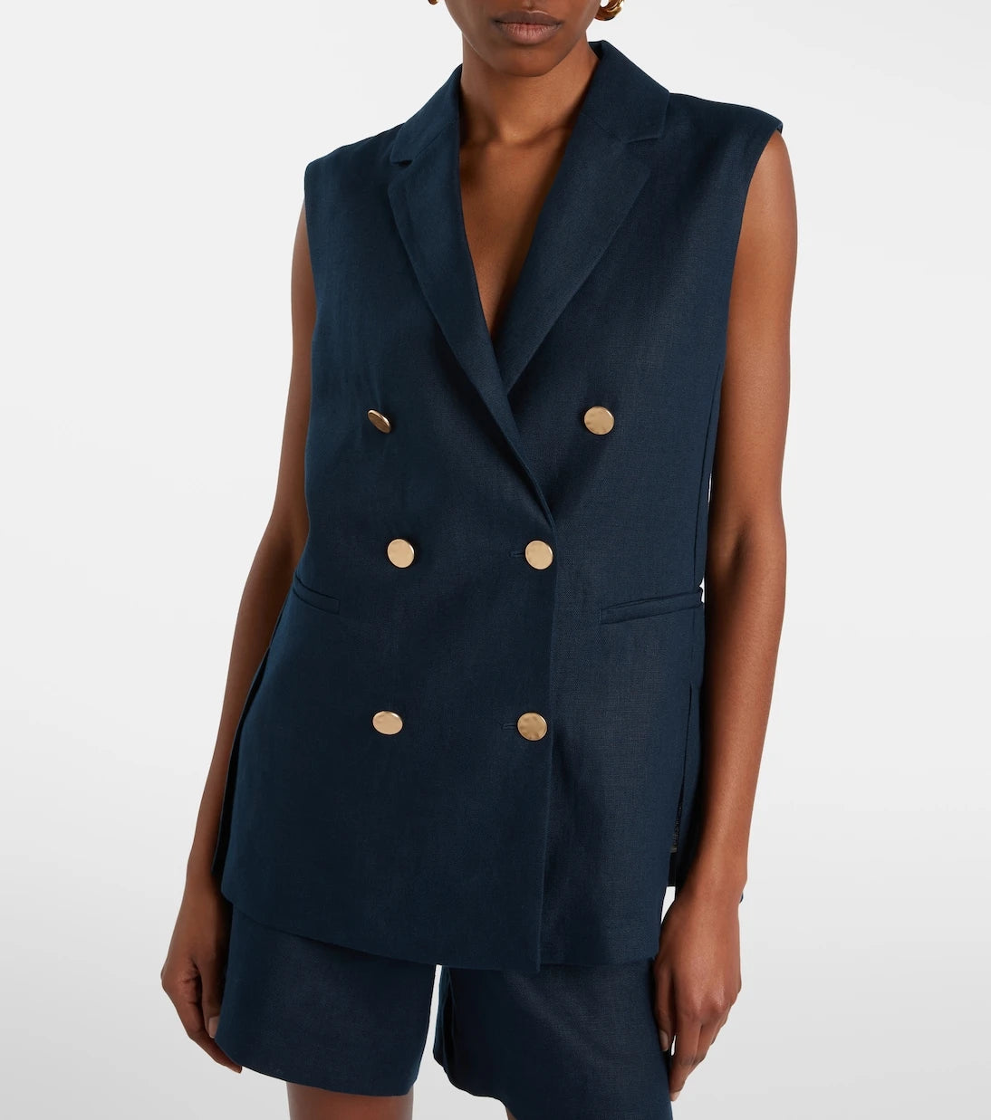 'S Max Mara - Bird linen vest