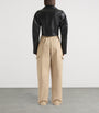 Givenchy Black Leather Cropped Cocoon Jacket