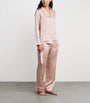 Pink Silk Satin Pyjama Set