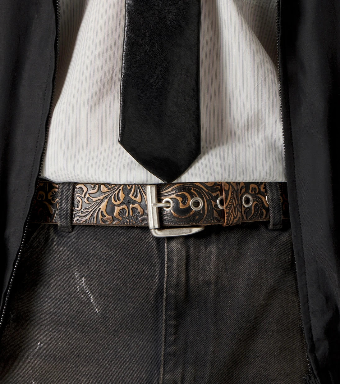 Our Legacy - 40mm paisley leather belt
